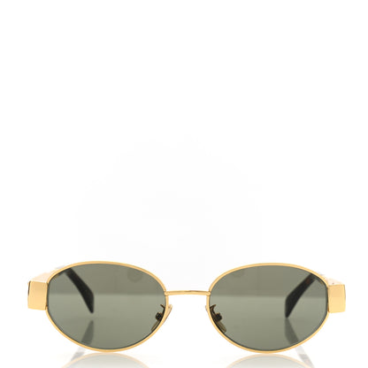 Celine Metal Triomphe 01 Sunglasses CL40235U Gold Green 2 of 7