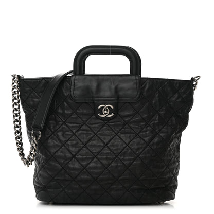 Chanel Iridescent Calfskin Quilted In The Mix Shopping Tote Black 1 of 20