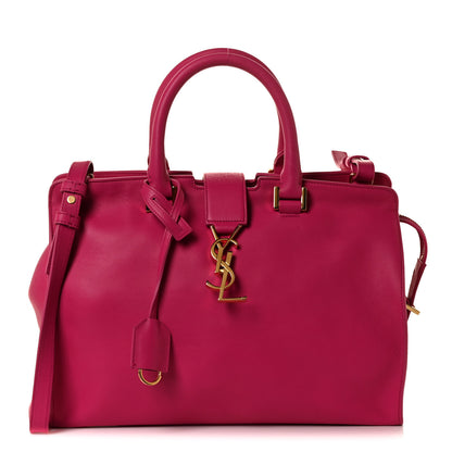 Saint Laurent Calfskin Small Monogram Cabas Fuchsia 1 of 8