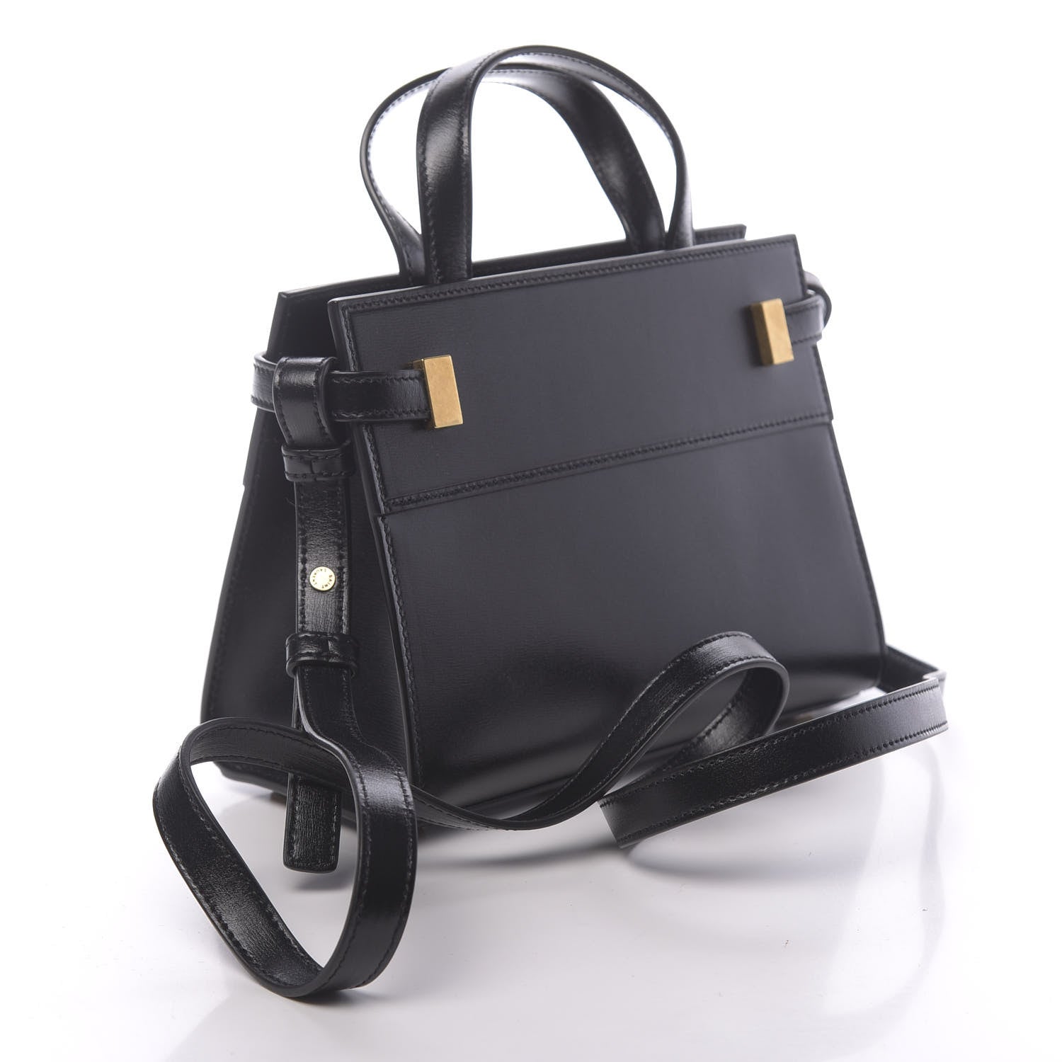 Saint Laurent Smooth Calfskin Manhattan Nano Shopper Tote Black 3 of 9