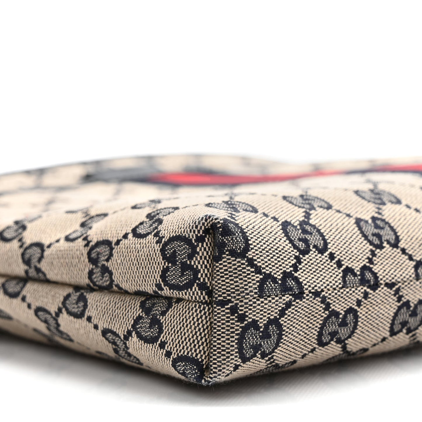 GG Supreme Monogram Web Flat Messenger Bag Navy