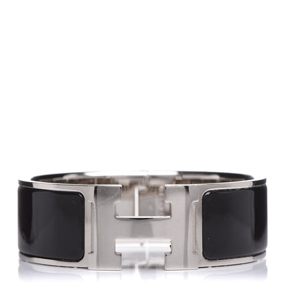 Hermes Enamel Wide Clic Clac H Bracelet PM Black 1 of 4