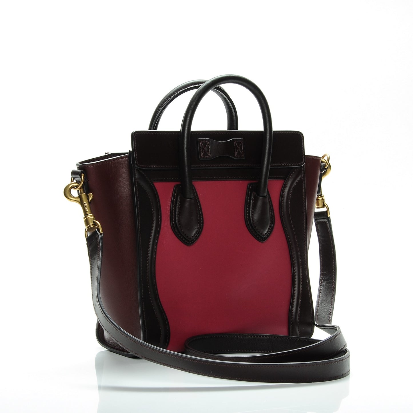 Satin Calfskin Nano Tri-Color Luggage Orchid