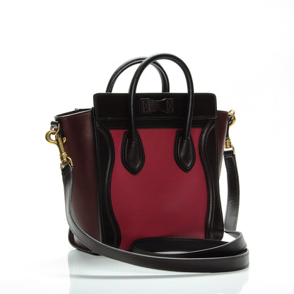 Celine Satin Calfskin Nano Tri-Color Luggage Orchid 3 of 7