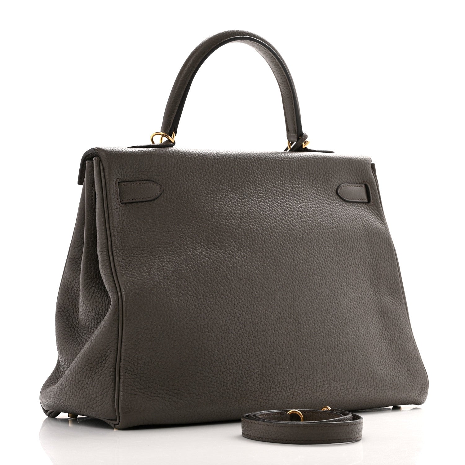Hermes Taurillon Clemence Kelly Retourne 32 Etain 3 of 13