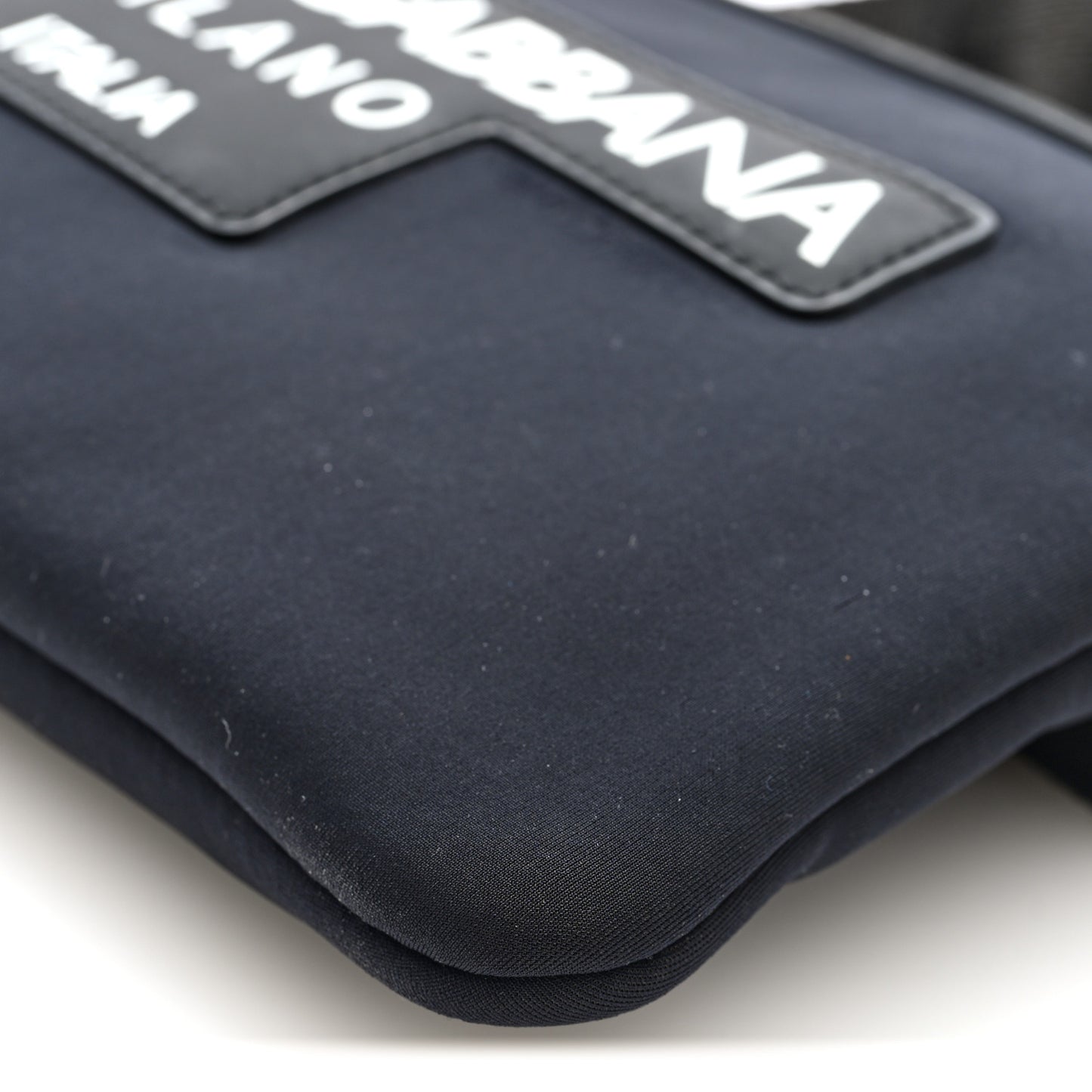 Padded Nylon Logo Belt Bag Black