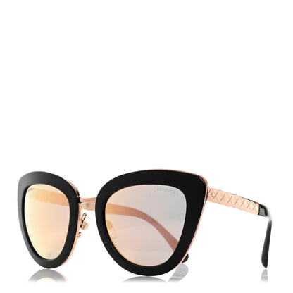 Chanel Cat Eye Quilted Sunglasses 5368 Black Pink 1 of 10