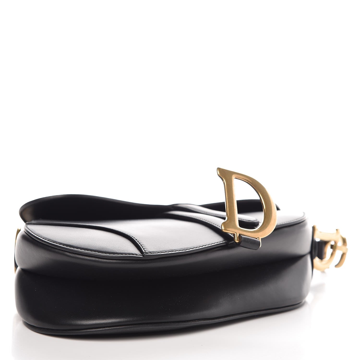Christian Dior Calfskin Saddle Bag Black 4 of 8