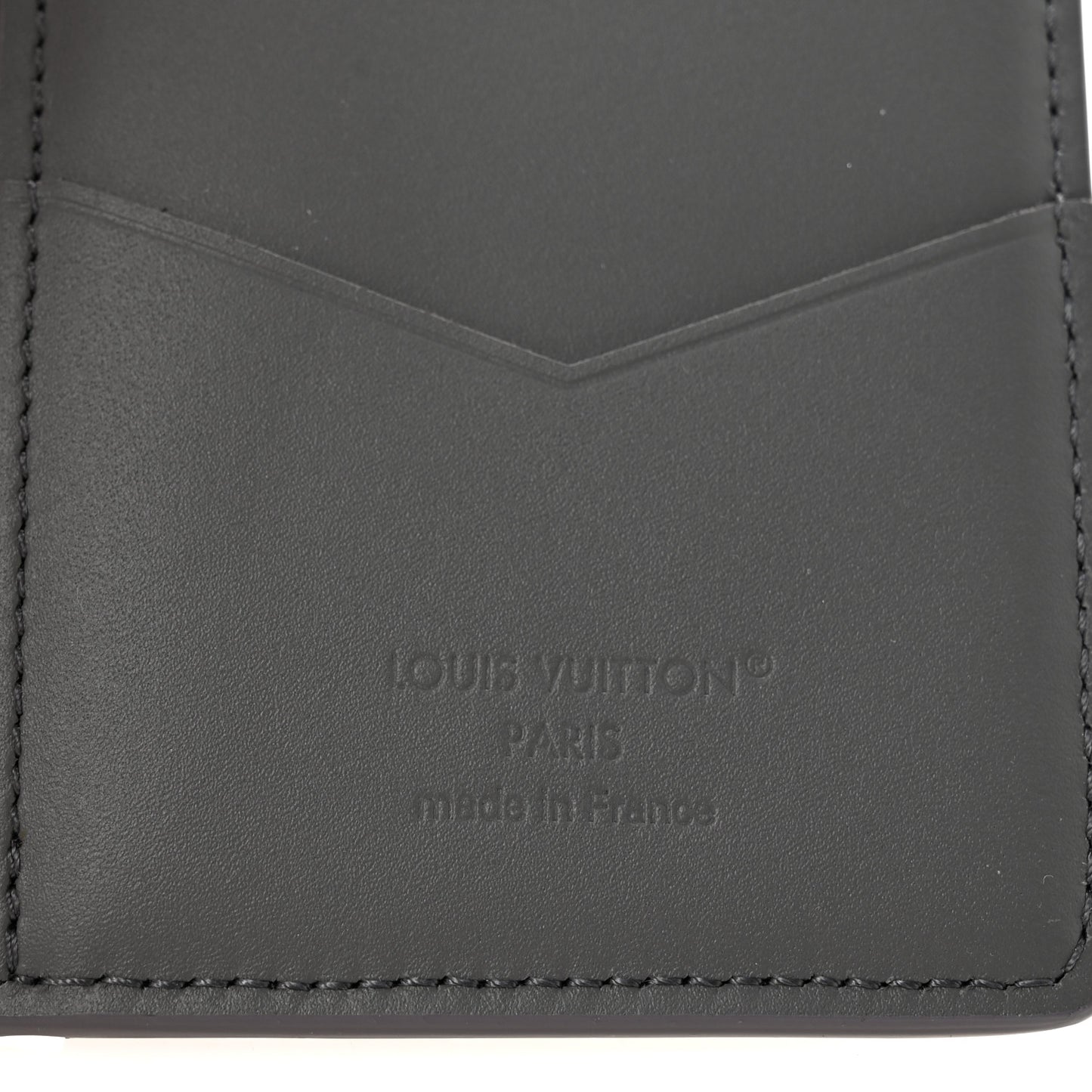 Calfskin Monogram Shadow Pocket Organizer Antarctic Grey