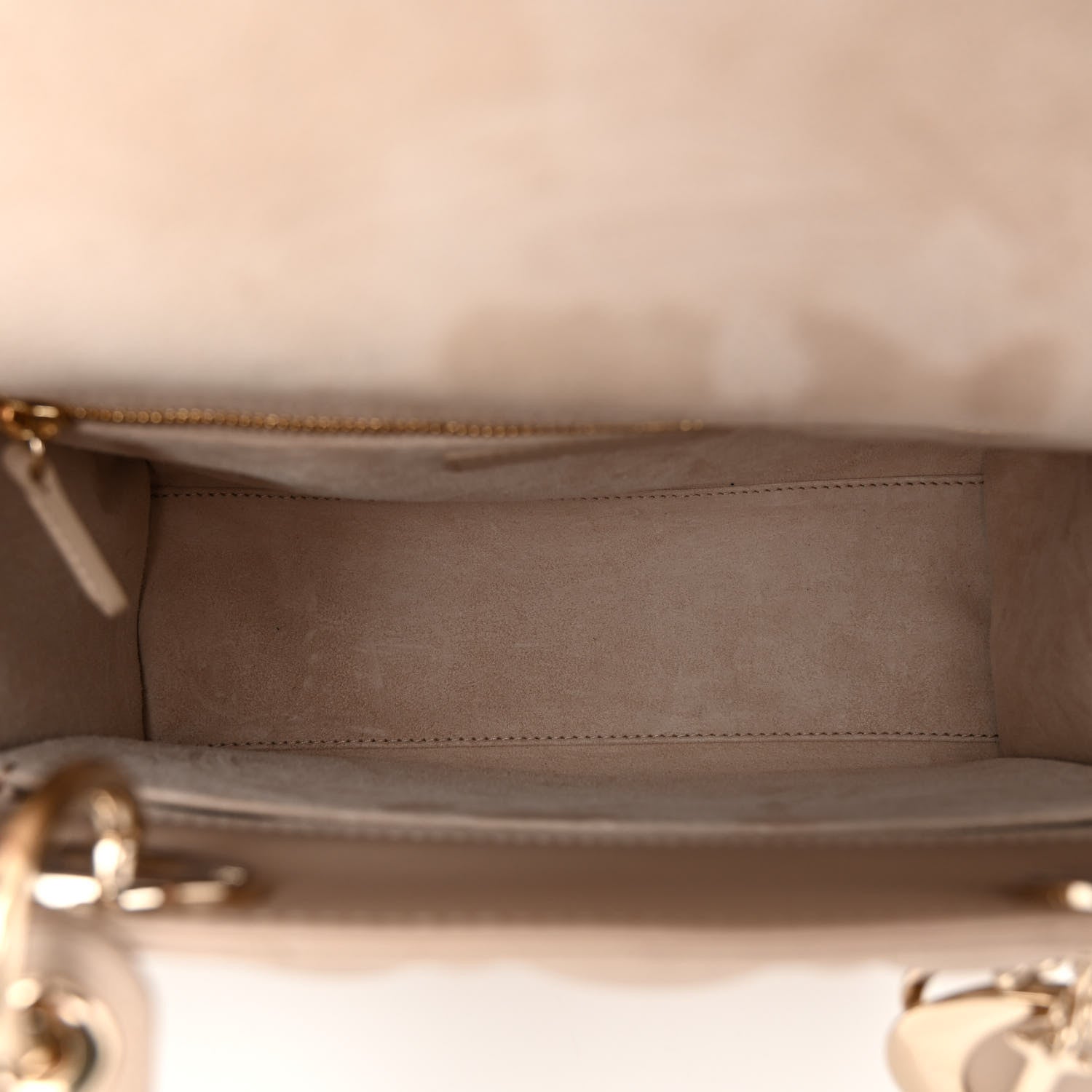 Christian Dior Lambskin Cannage Medium Lady Dior Beige 5 of 10