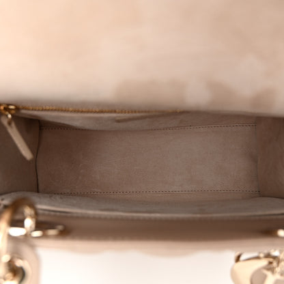 Christian Dior Lambskin Cannage Medium Lady Dior Beige 5 of 10