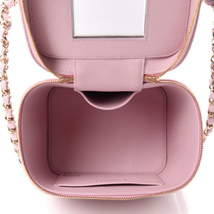 Chanel Caviar Quilted Small Top Handle Vanity Case With Chain Light Pink 5 of 11