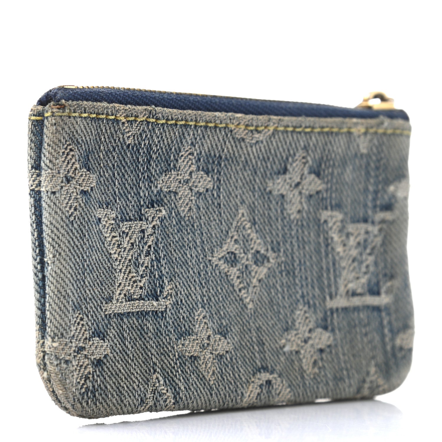 Louis Vuitton Monogram Denim Key Pouch Blue 2 of 5