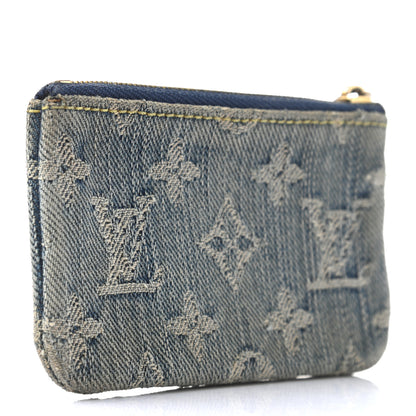 Louis Vuitton Monogram Denim Key Pouch Blue 2 of 5