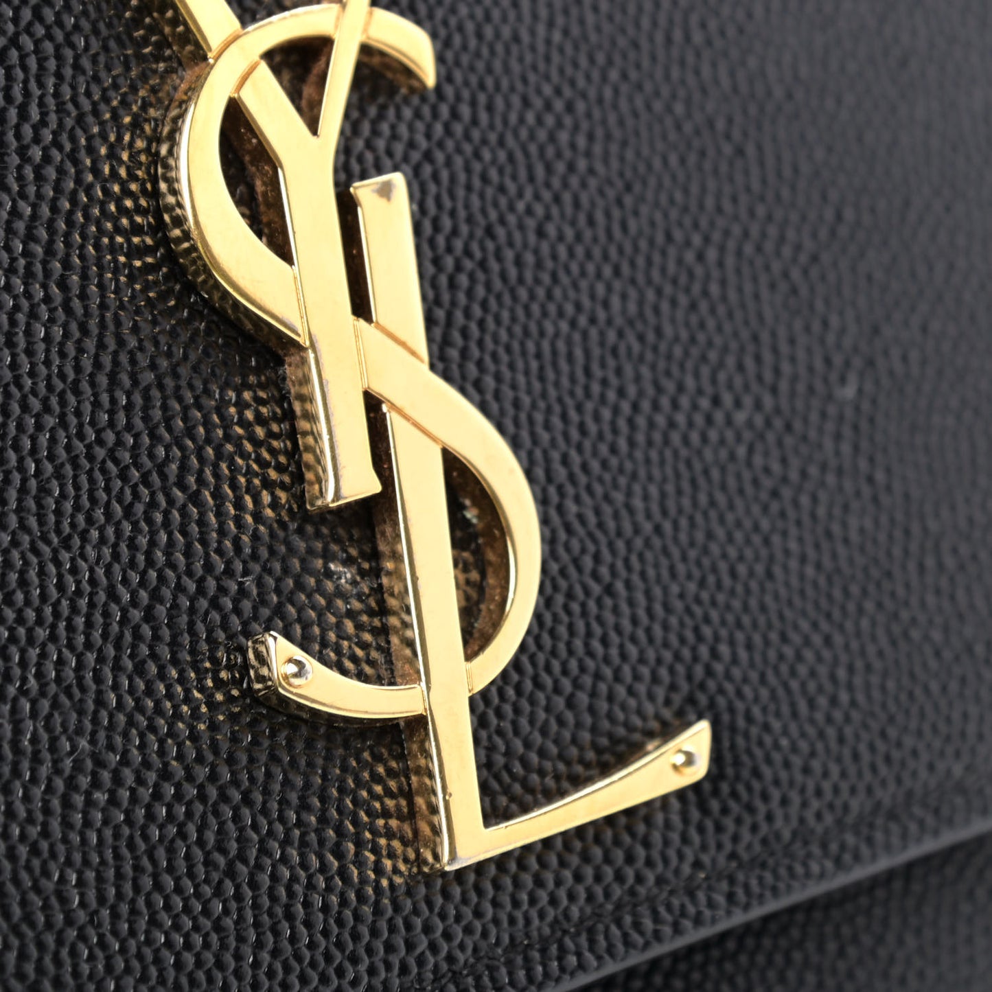 Grain De Poudre Medium Classic Monogram Kate Satchel Black