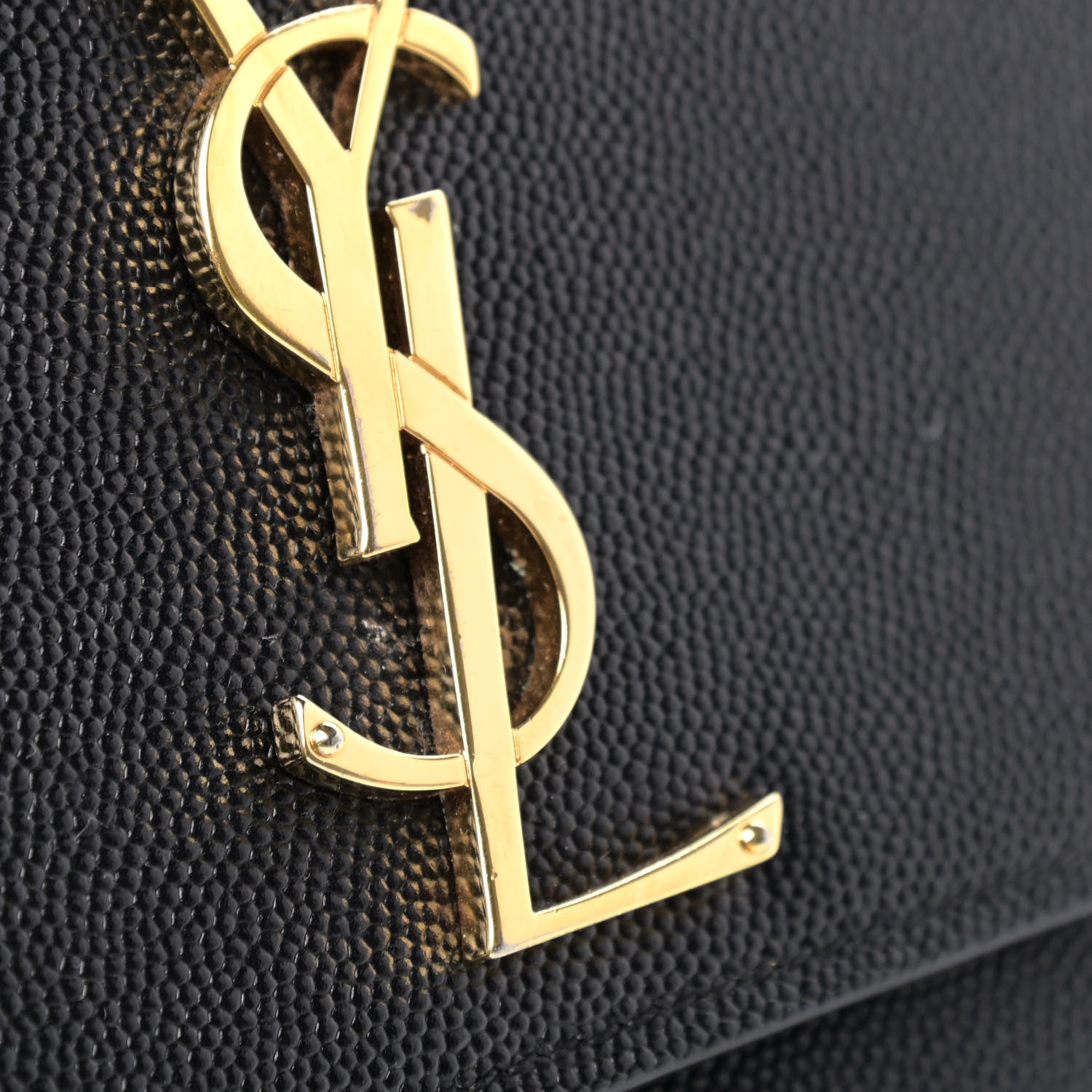 Saint Laurent Grain De Poudre Medium Classic Monogram Kate Satchel Black 9 of 11