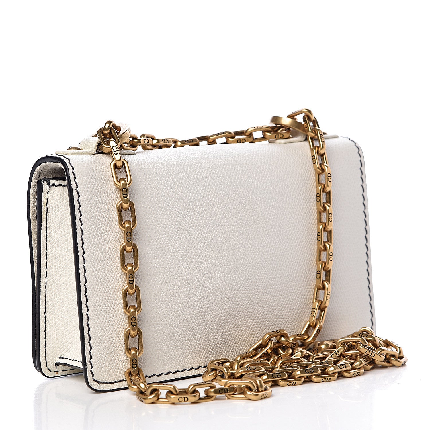 Christian Dior Grained Calfskin Mini J'Adior Chain Flap Bag Off White 3 of 10