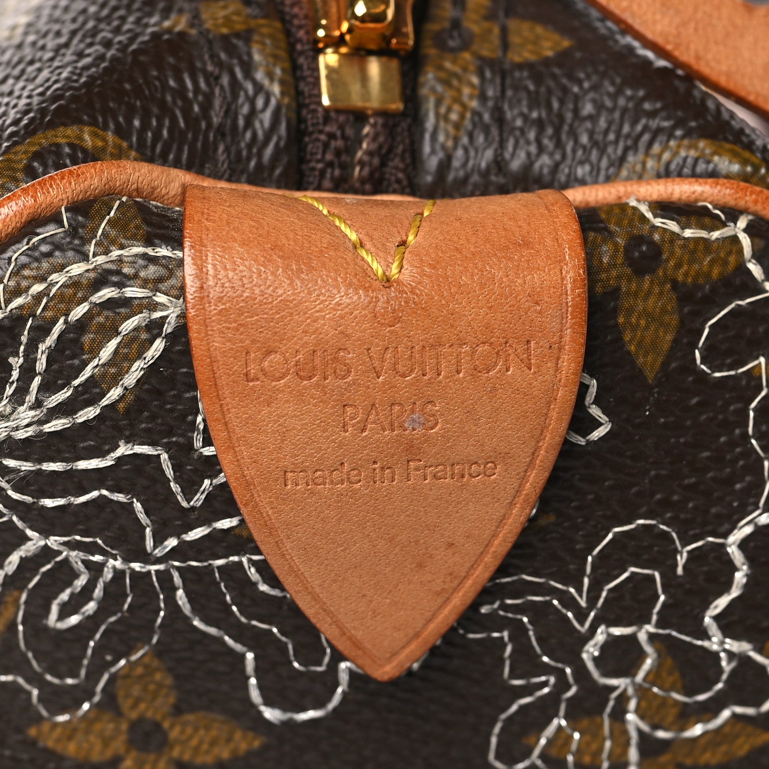 Louis Vuitton Monogram Dentelle Speedy 30 Silver 6 of 9