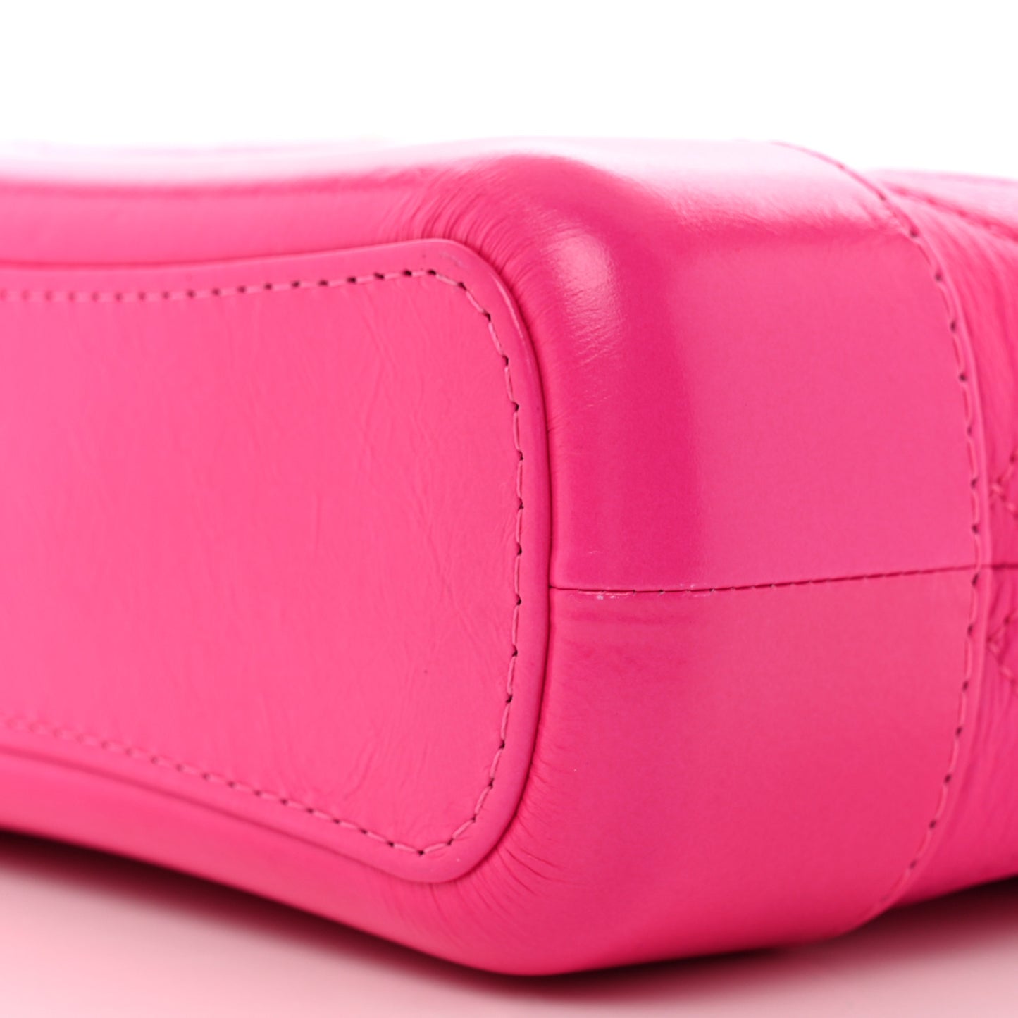 Goatskin Quilted Small Gabrielle Hobo Pink