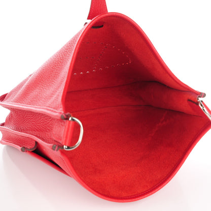 Hermes Taurillon Clemence Evelyne III PM Rouge Casaque 5 of 9