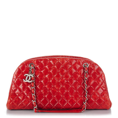 Chanel Glazed Calfskin Quilted Medium Just Mademoiselle Red 1 of 7