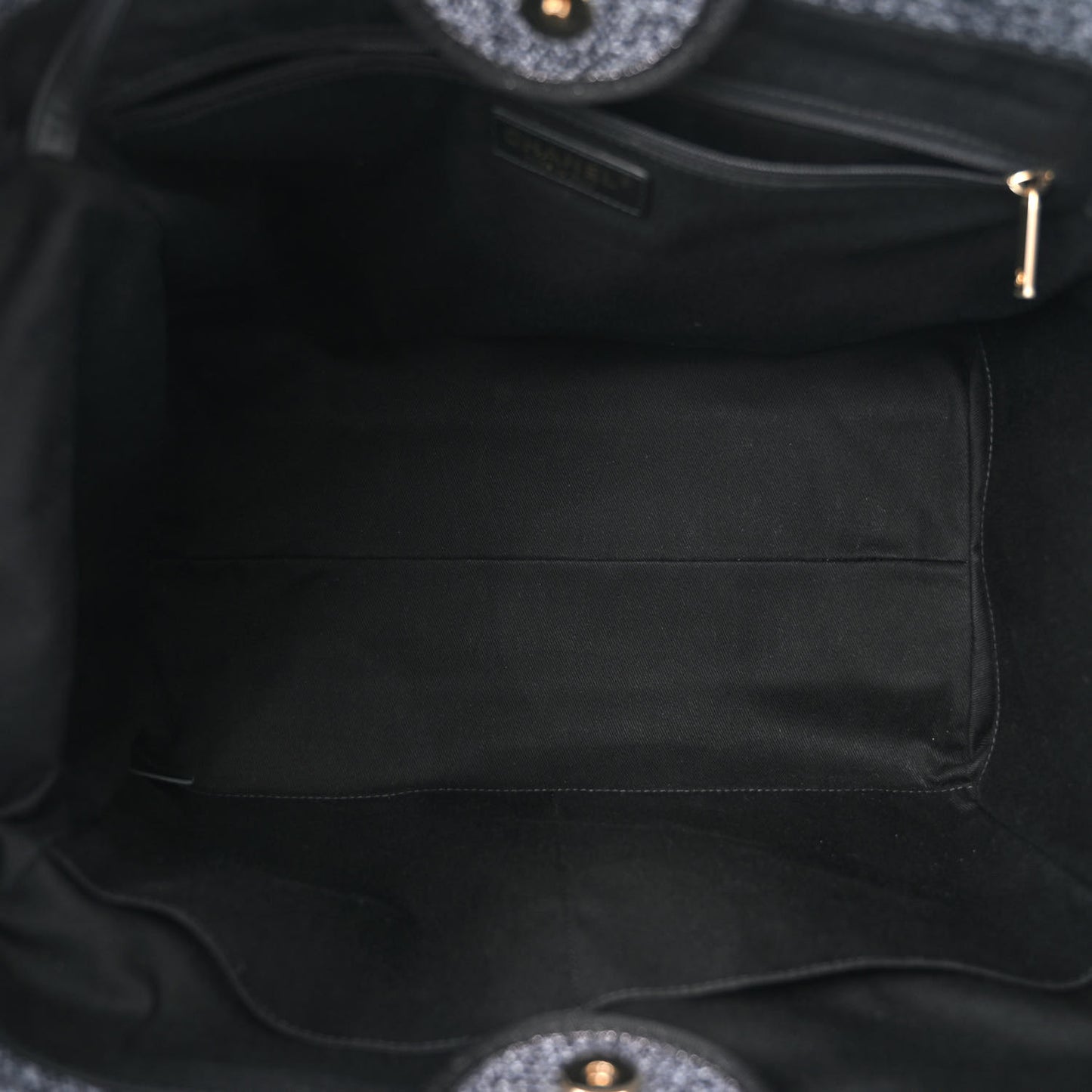 Lurex Boucle Medium Deauville Tote Black