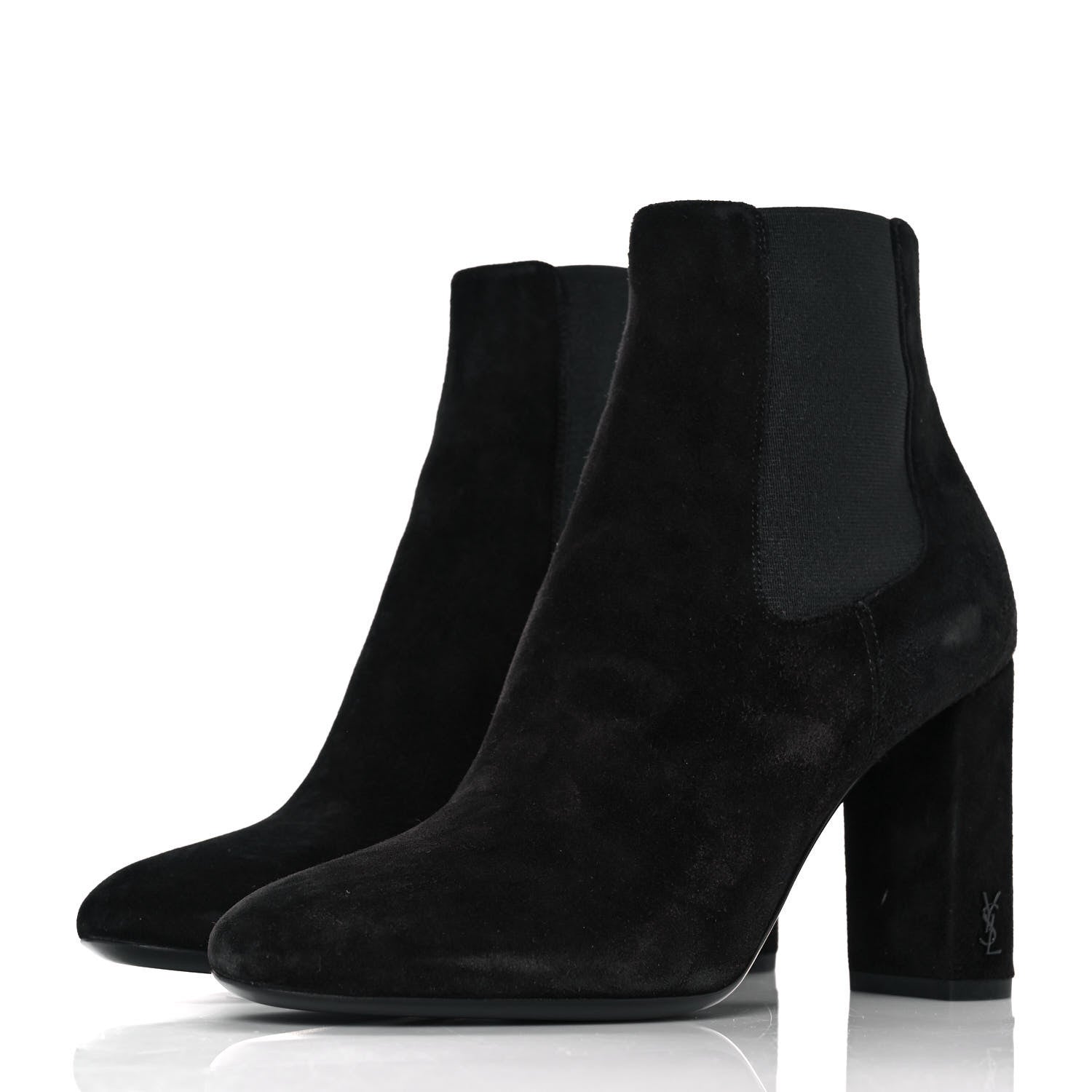 Saint Laurent Suede Babies Chelsea 95 Ankle Boot 35.5 Black 3 of 8
