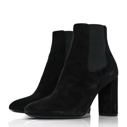 Saint Laurent Suede Babies Chelsea 95 Ankle Boot 35.5 Black 3 of 8