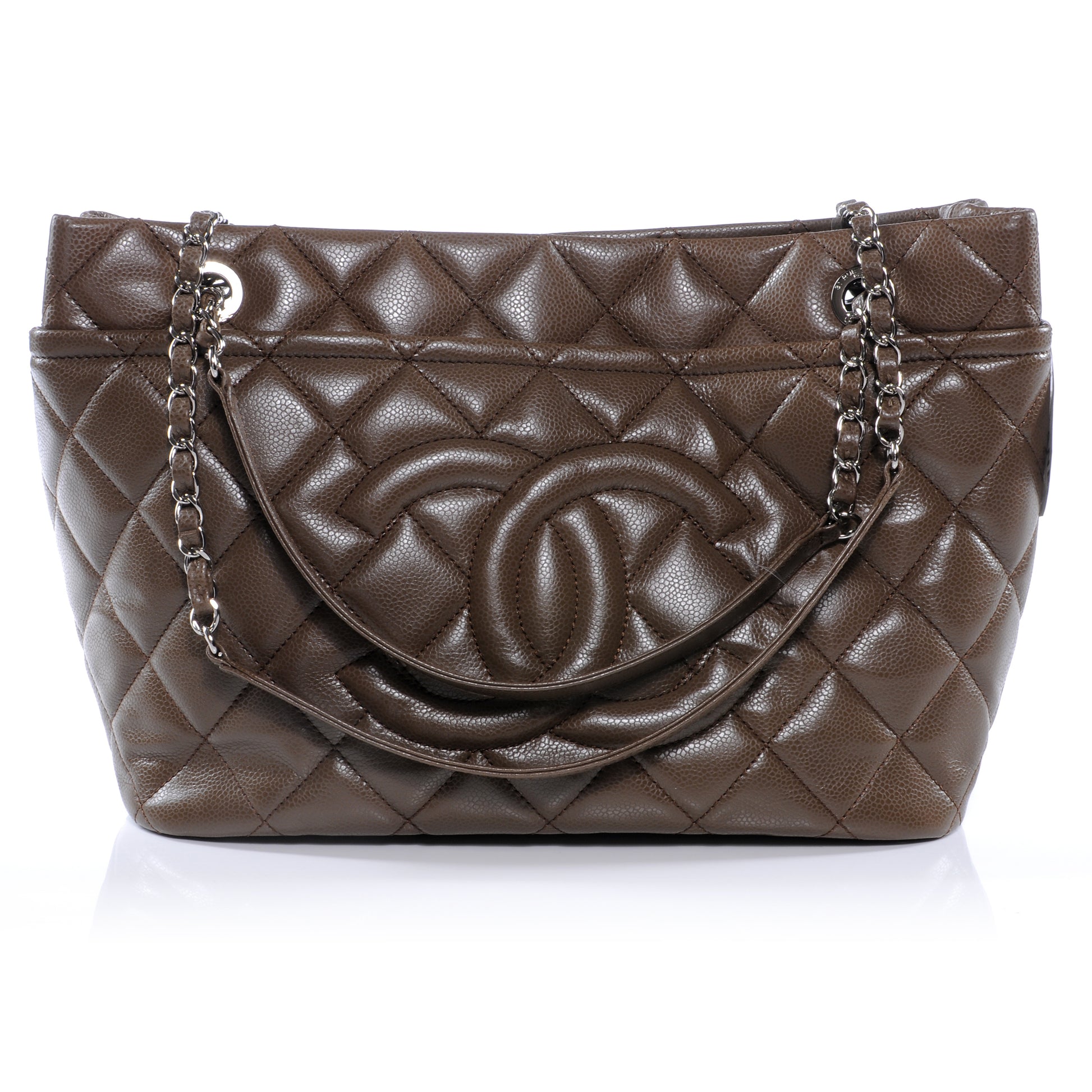 Chanel Caviar CC Timeless Soft Tote Taupe Fonce 1 of 9