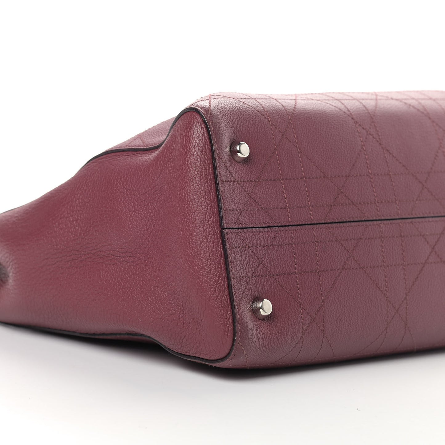 Grained Calfskin Cannage Medium Ultradior Tote Burgundy