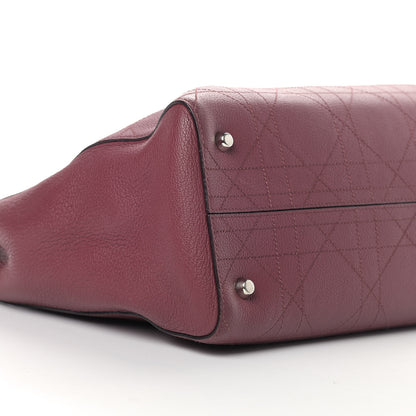 Christian Dior Grained Calfskin Cannage Medium Ultradior Tote Burgundy 6 of 13