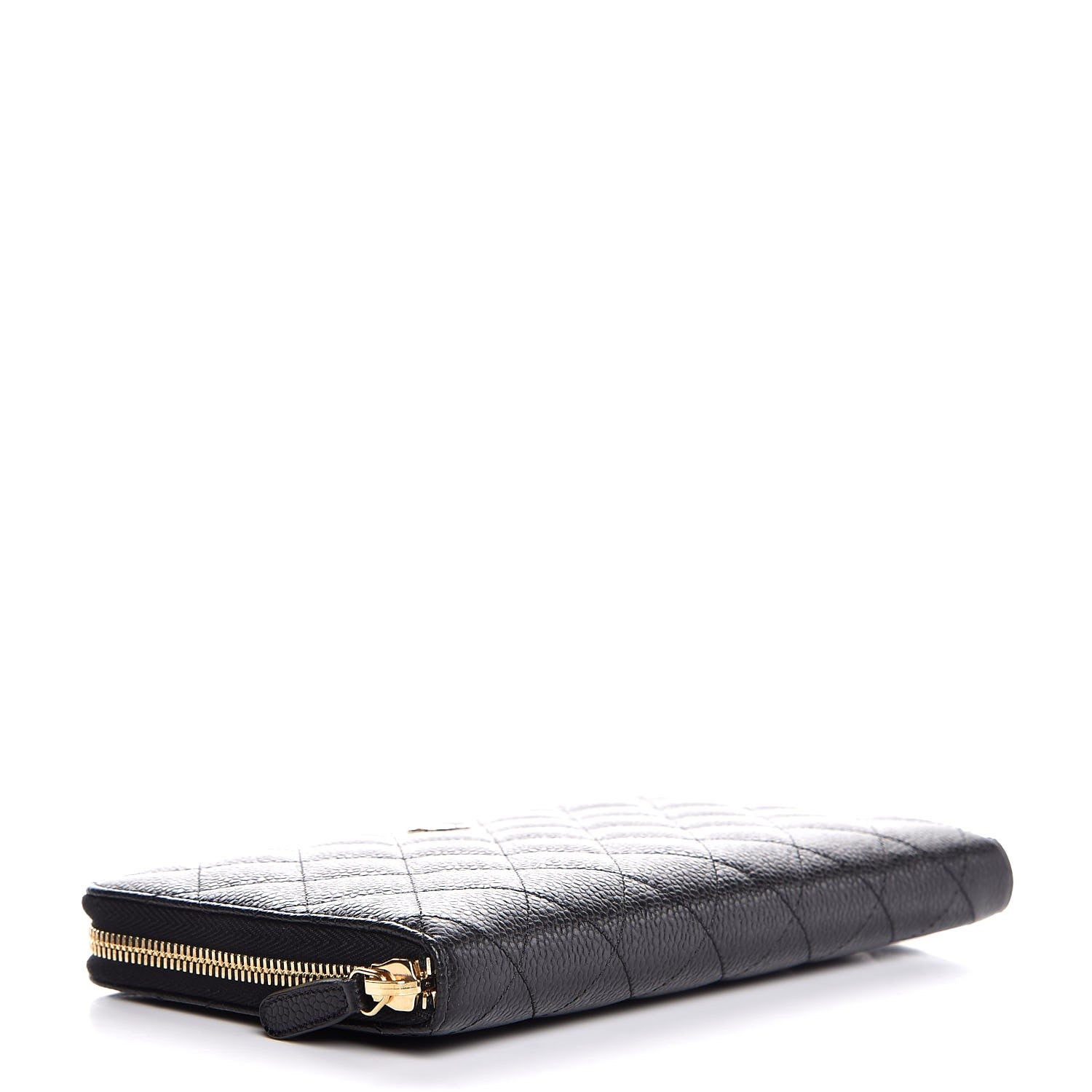 Chanel Caviar Quilted Large Zip Around Organizer Wallet Black 4 of 9