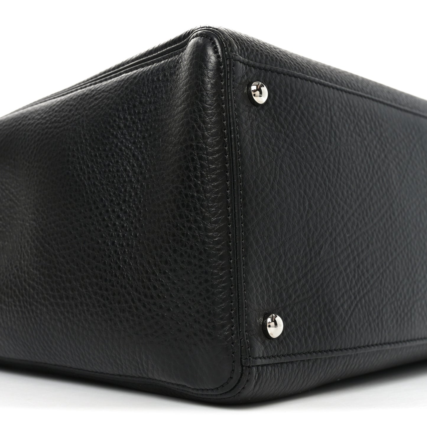 Calfskin Cerf Executive Shopper Tote Black