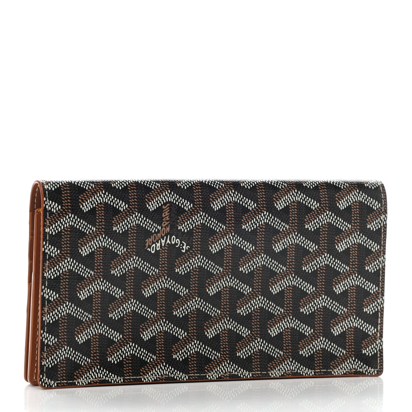Goyardine Long Bi-Fold Wallet Black Gold