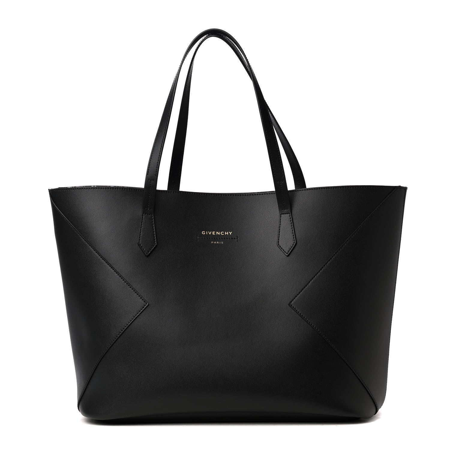 Givenchy Smooth Calfskin Wing Shopper Tote Black White 2 of 5