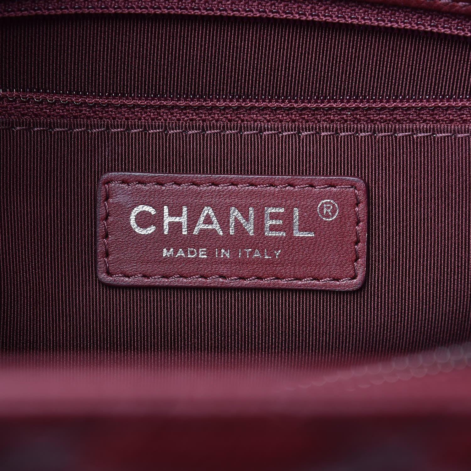 Chanel Caviar Quilted City Shopping Tote Dark Red 6 of 13