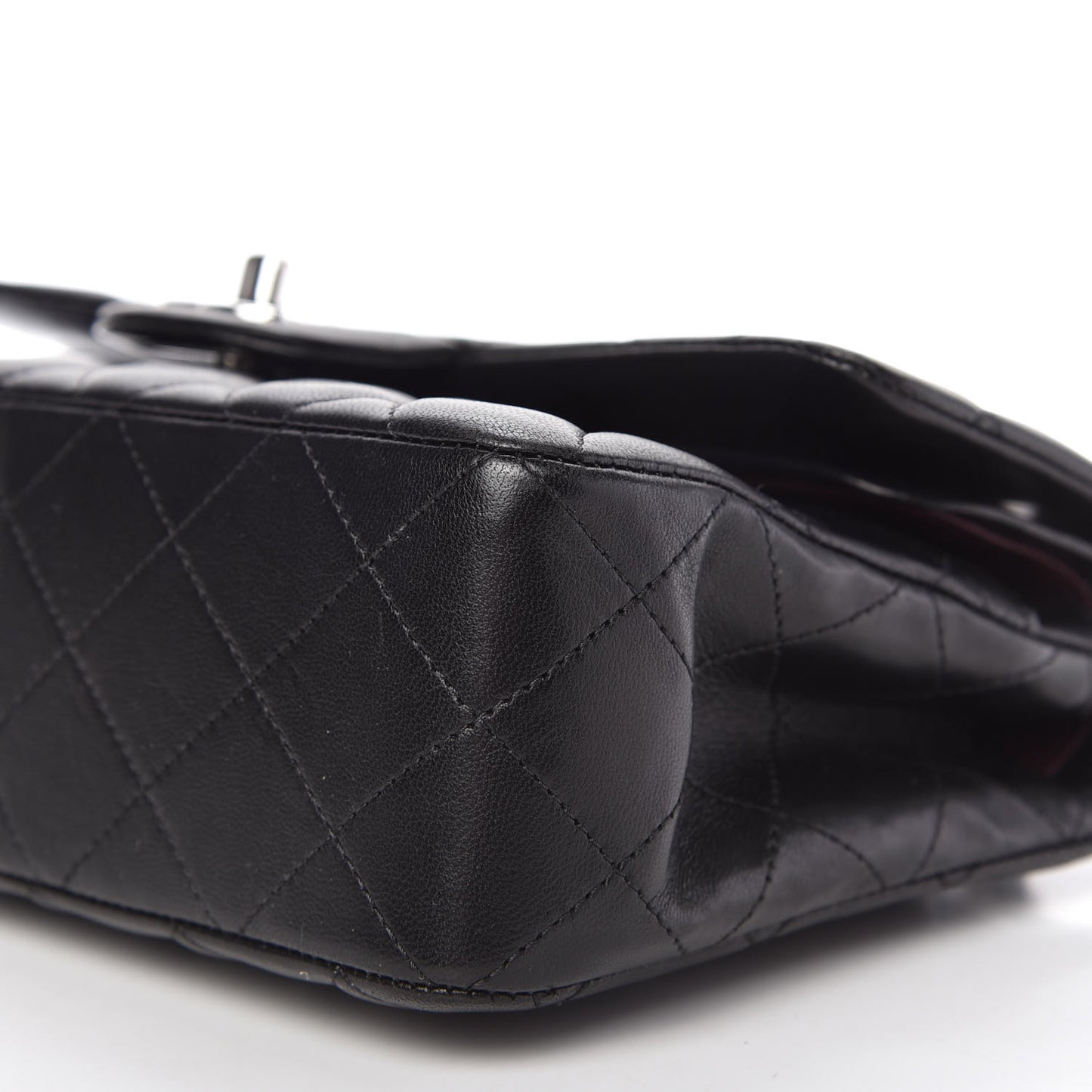 Lambskin Quilted Small Double Flap Black