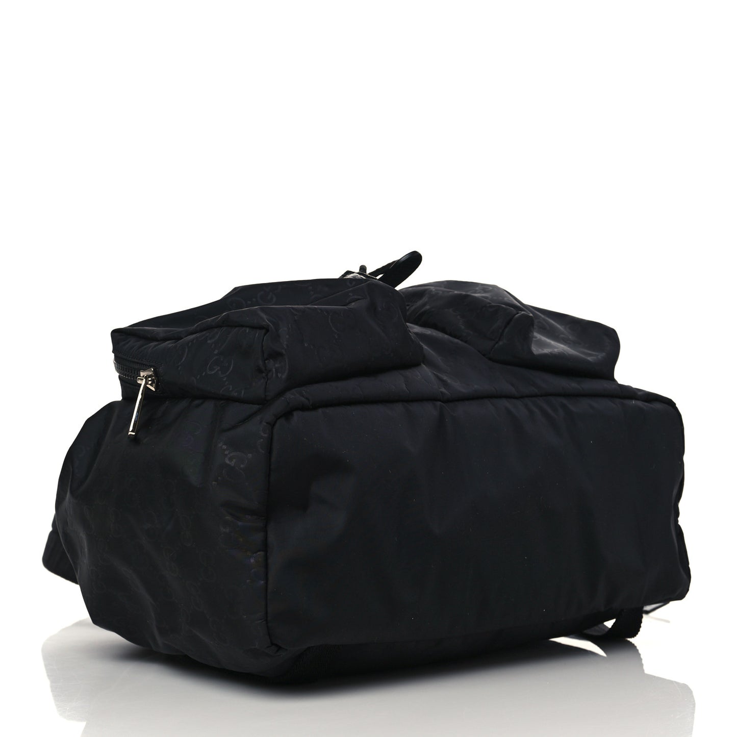 Nylon Monogram Medium Light Single Buckle Backpack Black