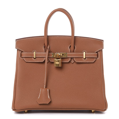 Hermes Togo Birkin 25 Gold 1 of 31