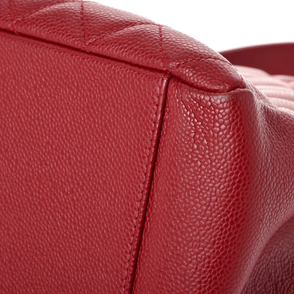 Chanel Caviar Quilted Grand Shopping Tote GST Red 10 of 11