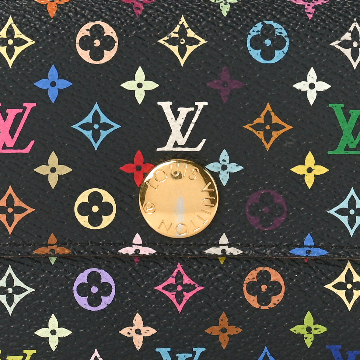 Louis Vuitton Monogram Multicolor Sarah Wallet Black Grenade 7 of 11