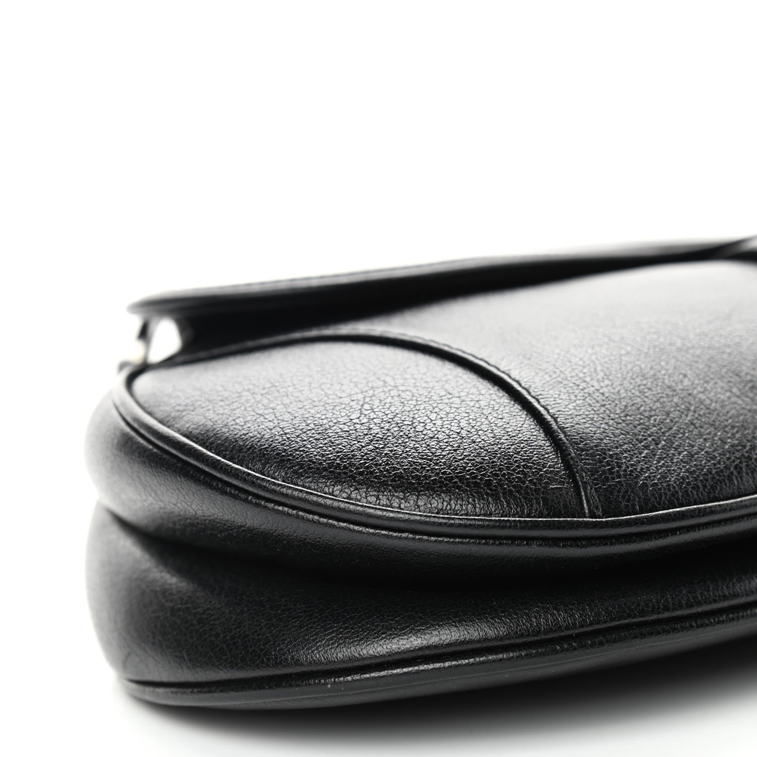 Christian Dior Calfskin Saddle Bag Black 8 of 10