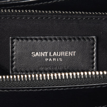 Saint Laurent Calfskin Y Quilted Monogram Medium Loulou Chain Satchel Black 7 of 13