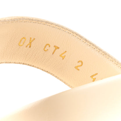 Valentino Garavani Calfskin Roman Stud Slide Sandals 40 Light Ivory 9 of 10