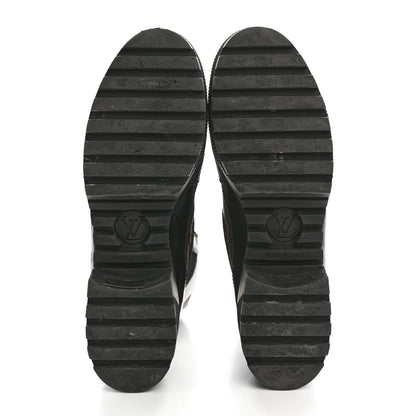 Louis Vuitton Suede Calfskin Monogram World Tour Platform Desert Boots 40 Black 7 of 14