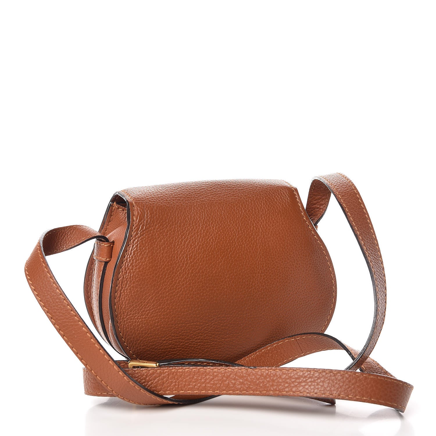 Chloe Calfskin Mini Marcie Round Crossbody Bag Tan 3 of 9