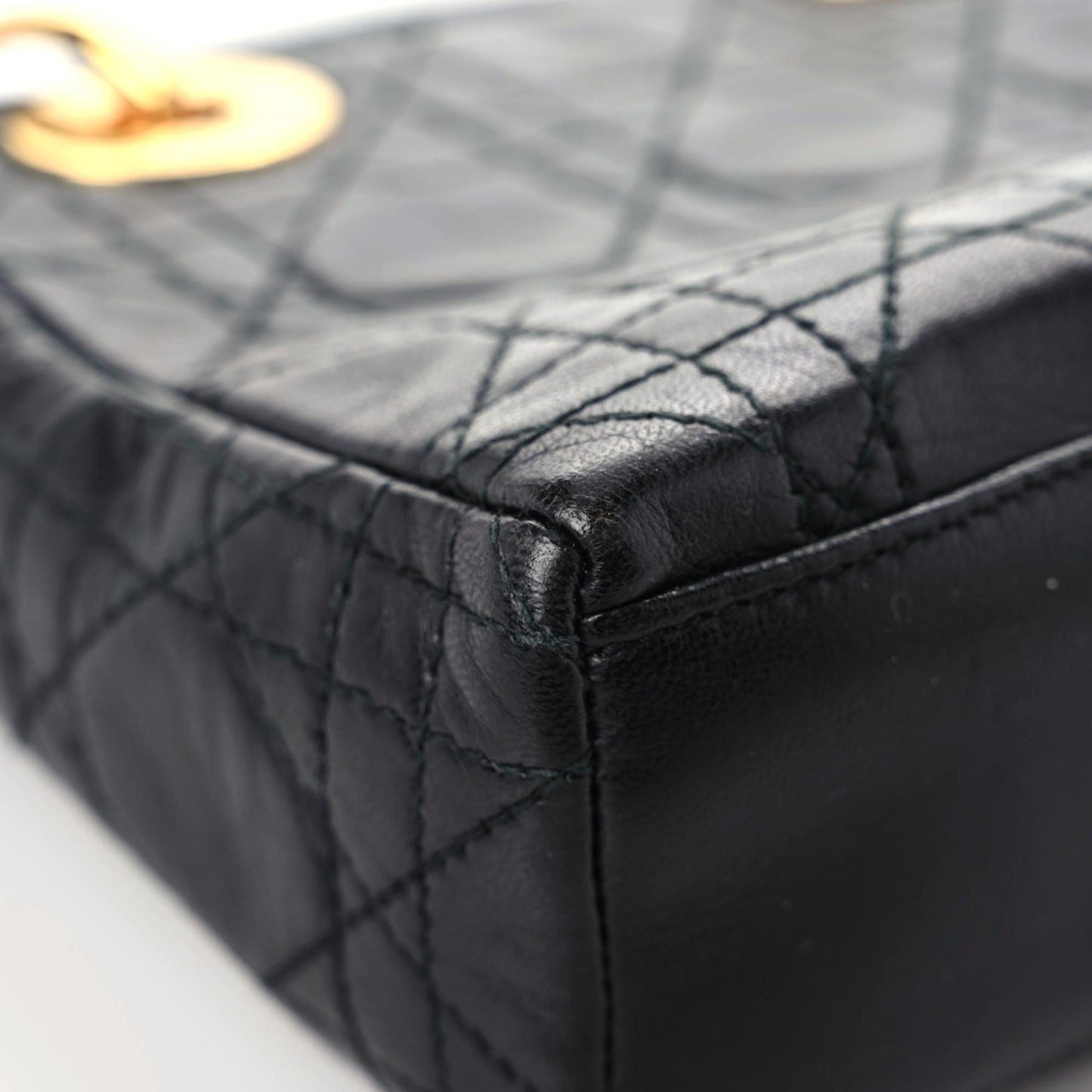 Lambskin Cannage Mini Lady Dior Black