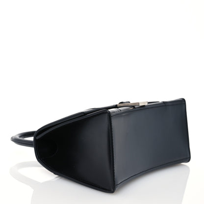 Balenciaga Shiny Box Calfskin Graffiti Logo Small Hourglass Top Handle Bag Black Silver 4 of 14