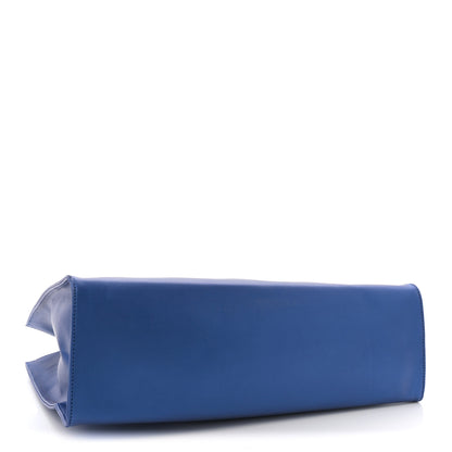 Telfar Metallic Vegan Leather Medium Shopping Bag Cobalt 4 of 11