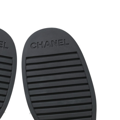 Chanel Calfskin Logo Boots 39.5 Black 8 of 12